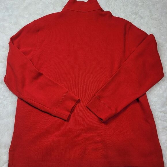Polo Ralph Lauren Sweater Men's Size L Red Pullover Sweatshirt Quarter Zip Pony - Picture 5 of 11